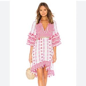 Dodo Bar Or Pink and White Midi Dress
